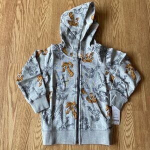 Carters Transformer Robot Print Zip Up Sweatshirt Gray Size 5